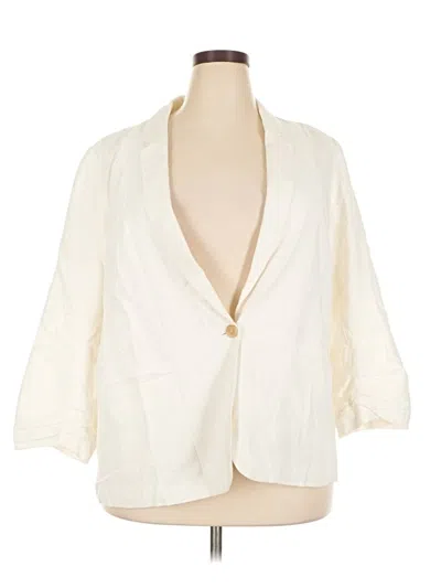 Pre-owned Lc Lauren Conrad Blazer Jacket In Ivory