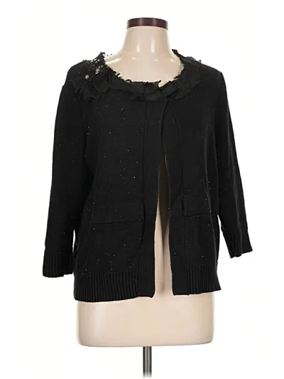 Pre-owned Lc Lauren Conrad Cardigan Sweater In Black