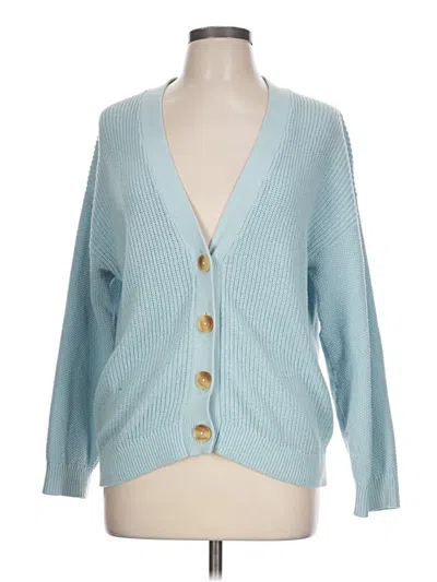 Pre-owned Lc Lauren Conrad Cardigan Sweater In Blue
