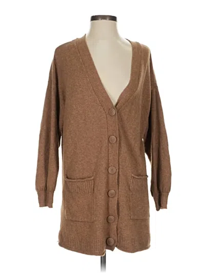 Pre-owned Lc Lauren Conrad Cardigan Sweater In Brown