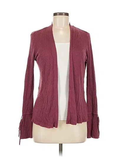 Pre-owned Lc Lauren Conrad Cardigan Sweater In Burgundy