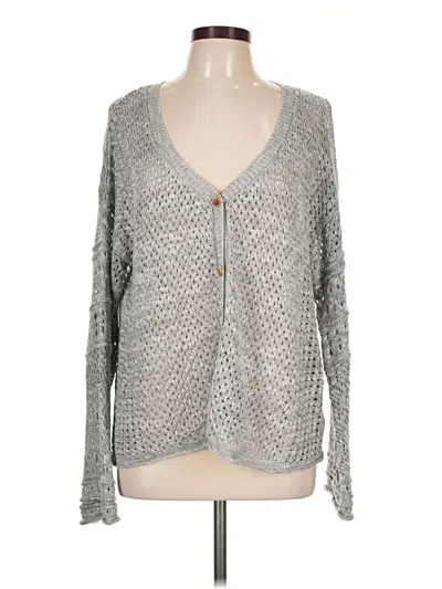 Pre-owned Lc Lauren Conrad Cardigan Sweater In Gray