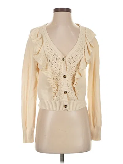 Pre-owned Lc Lauren Conrad Cardigan Sweater In Ivory