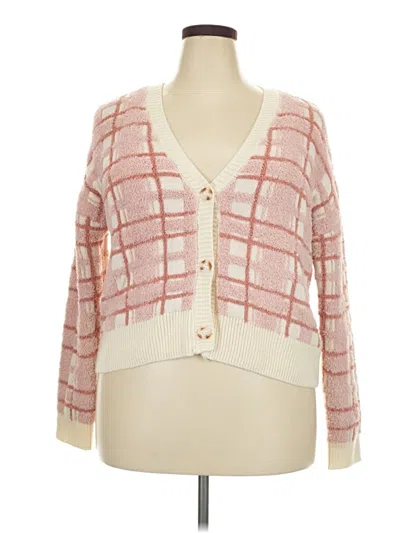 Pre-owned Lc Lauren Conrad Cardigan Sweater In Pink