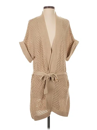 Pre-owned Lc Lauren Conrad Cardigan Sweater In Tan