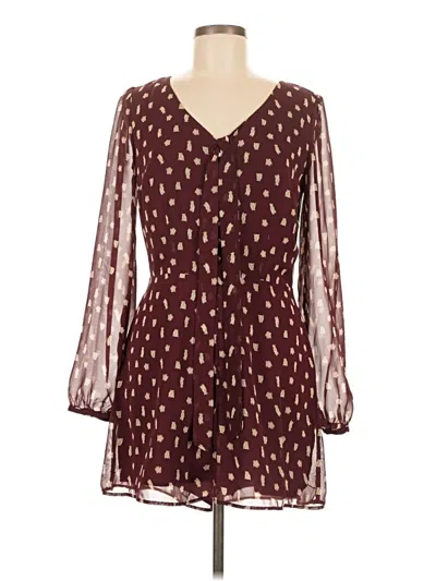 Pre-owned Lc Lauren Conrad Casual Dress In Burgundy