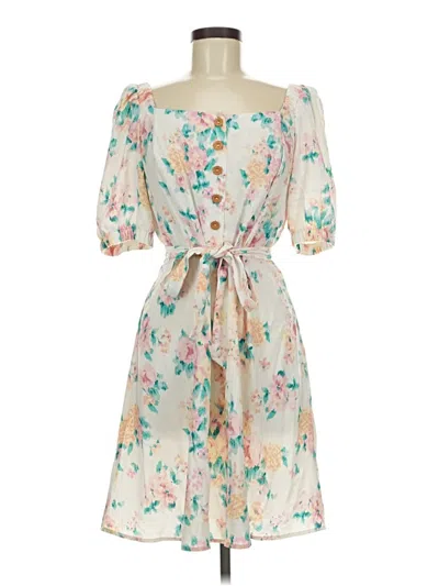 Pre-owned Lc Lauren Conrad Casual Dress In Ivory