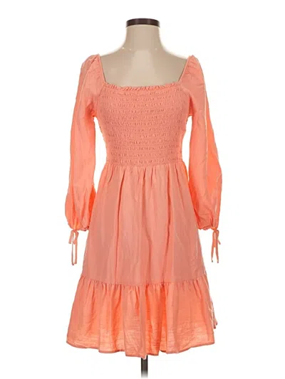 Pre-owned Lc Lauren Conrad Casual Dress In Orange