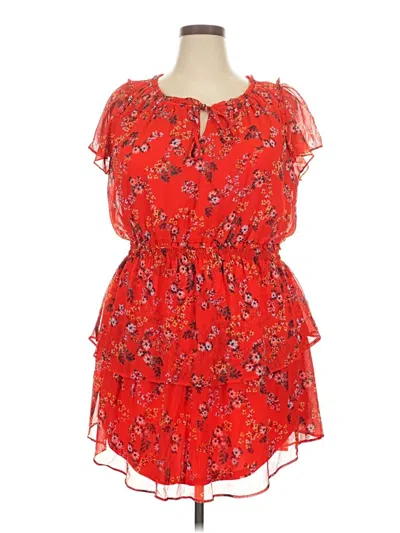 Pre-owned Lc Lauren Conrad Casual Dress In Red