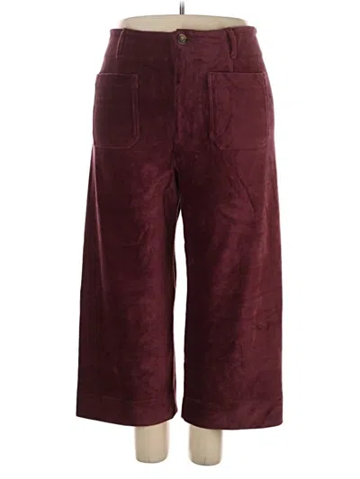 Pre-owned Lc Lauren Conrad Casual Pants In Burgundy