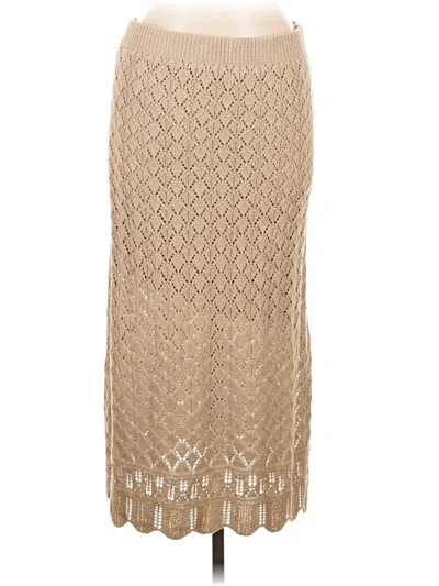 Pre-owned Lc Lauren Conrad Casual Skirt In Tan