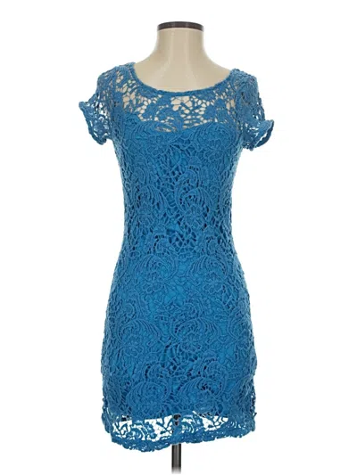 Pre-owned Lc Lauren Conrad Cocktail Dress In Blue