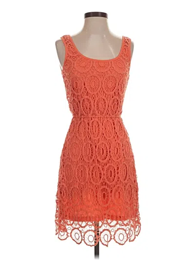Pre-owned Lc Lauren Conrad Cocktail Dress In Orange