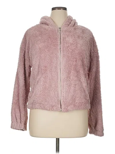 Pre-owned Lc Lauren Conrad Faux Fur Jacket In Pink