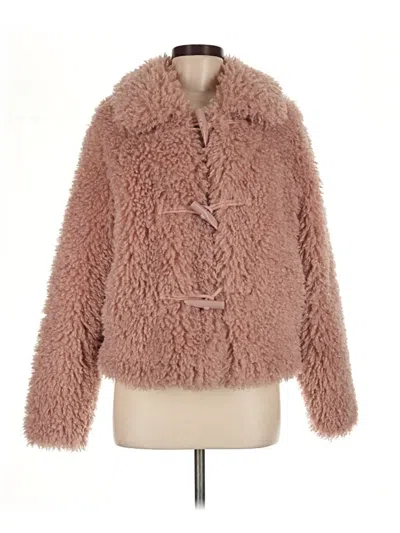 Pre-owned Lc Lauren Conrad Faux Fur Jacket In Pink