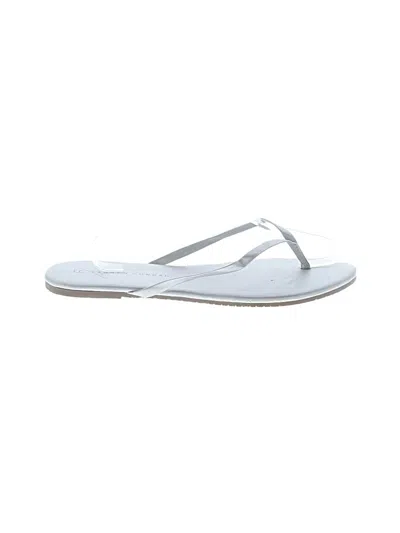 Pre-owned Lc Lauren Conrad Flip Flops In White