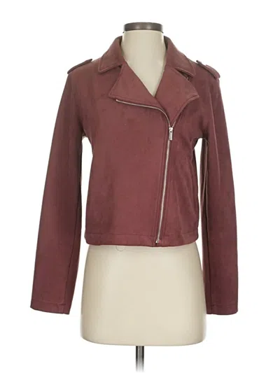 Pre-owned Lc Lauren Conrad Jacket In Burgundy