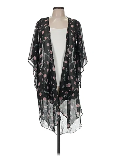 Pre-owned Lc Lauren Conrad Kimono In Black