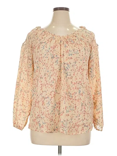 Pre-owned Lc Lauren Conrad Long Sleeve Blouse In Ivory