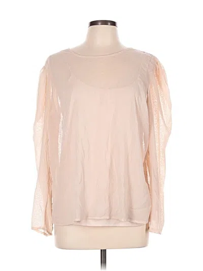 Pre-owned Lc Lauren Conrad Long Sleeve Blouse In Ivory