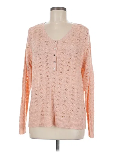 Pre-owned Lc Lauren Conrad Long Sleeve Blouse In Pink
