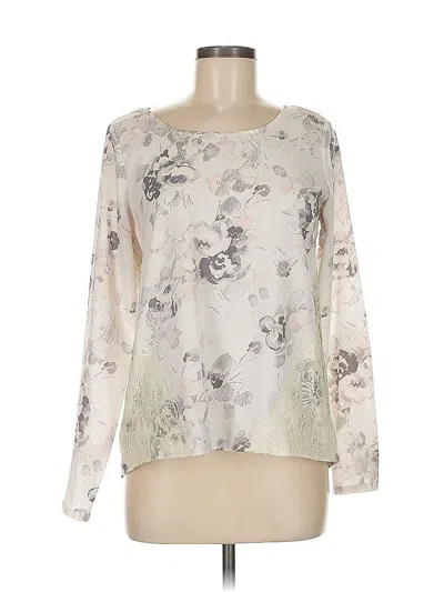 Pre-owned Lc Lauren Conrad Long Sleeve Blouse In White