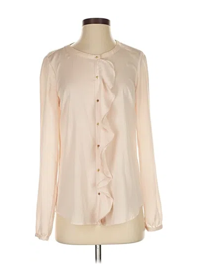 Pre-owned Lc Lauren Conrad Long Sleeve Blouse In White