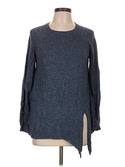 Pre-owned Lc Lauren Conrad Long Sleeve Top Gray Crew Neck Tops