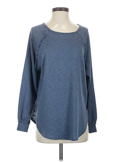 Pre-owned Lc Lauren Conrad Long Sleeve T-shirt In Blue