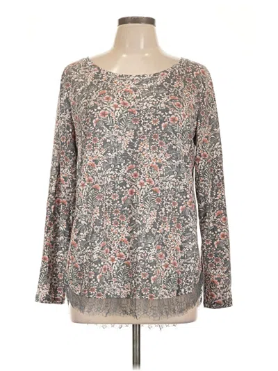 Pre-owned Lc Lauren Conrad Long Sleeve T-shirt In Gray