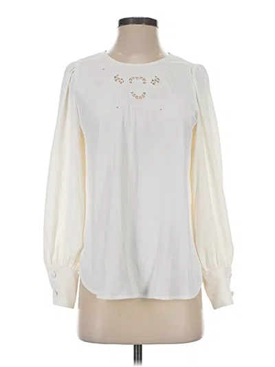 Pre-owned Lc Lauren Conrad Long Sleeve T-shirt In White