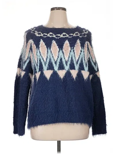 Pre-owned Lc Lauren Conrad Pullover Sweater In Blue