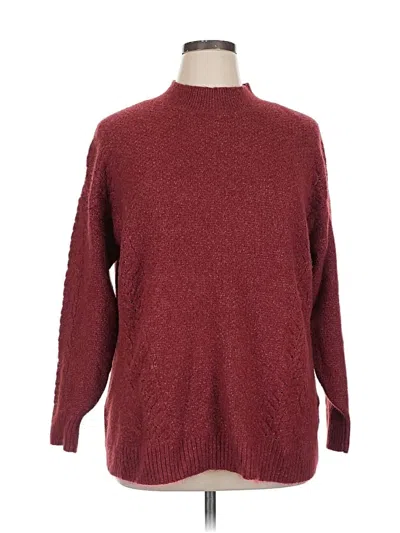 Pre-owned Lc Lauren Conrad Pullover Sweater In Burgundy