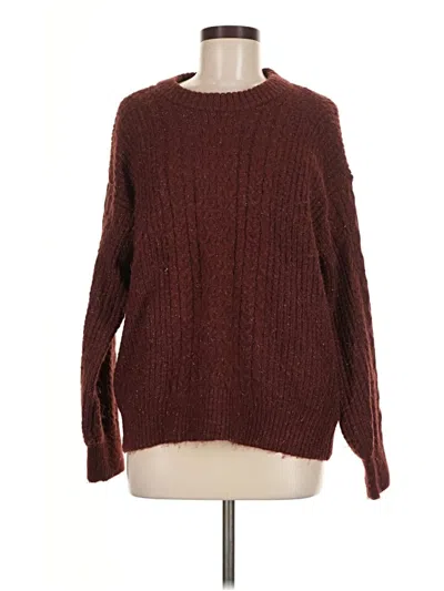 Pre-owned Lc Lauren Conrad Pullover Sweater In Burgundy