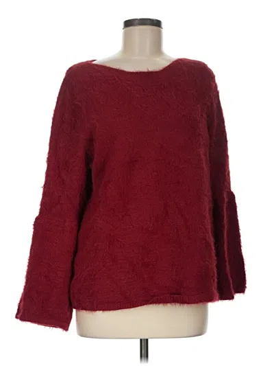 Pre-owned Lc Lauren Conrad Pullover Sweater In Burgundy