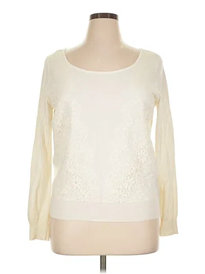 Pre-owned Lc Lauren Conrad Pullover Sweater In Ivory