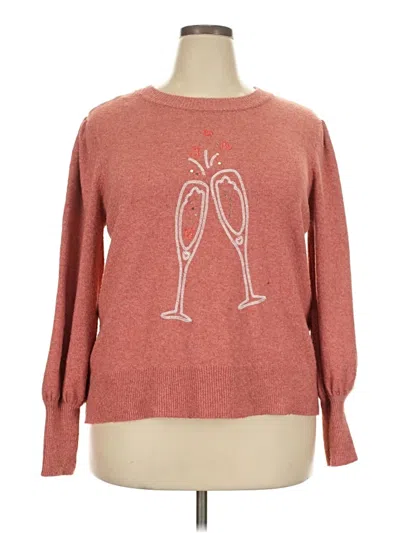 Pre-owned Lc Lauren Conrad Pullover Sweater In Orange