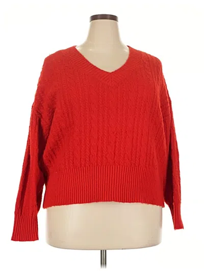 Pre-owned Lc Lauren Conrad Pullover Sweater In Red