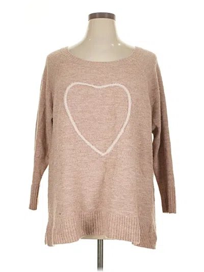 Pre-owned Lc Lauren Conrad Pullover Sweater In Tan
