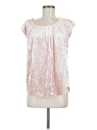 Pre-owned Lc Lauren Conrad Short Sleeve Blouse In Pink