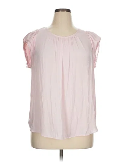 Pre-owned Lc Lauren Conrad Short Sleeve Blouse In Pink