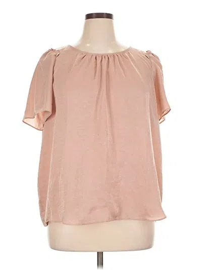 Pre-owned Lc Lauren Conrad Short Sleeve Blouse In Pink