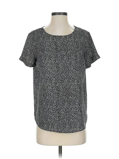 Pre-owned Lc Lauren Conrad Short Sleeve Top Gray Crew Neck Tops