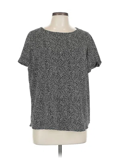 Pre-owned Lc Lauren Conrad Short Sleeve Top Gray Crew Neck Tops