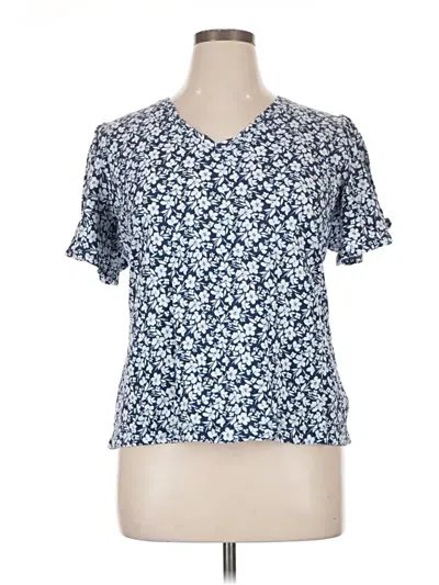 Pre-owned Lc Lauren Conrad Short Sleeve T-shirt In Blue