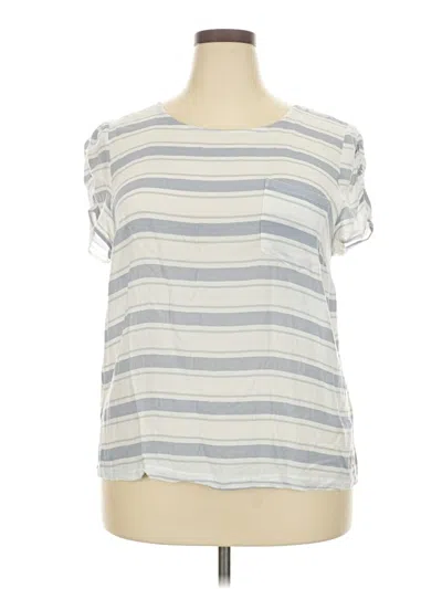 Pre-owned Lc Lauren Conrad Short Sleeve T-shirt In Silver