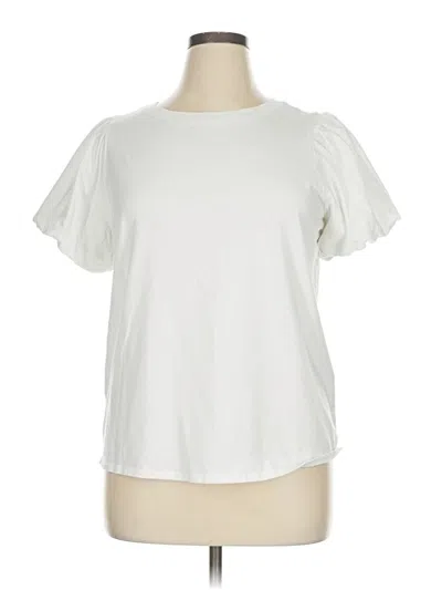 Pre-owned Lc Lauren Conrad Short Sleeve T-shirt In White