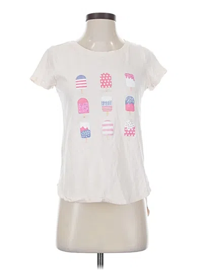 Pre-owned Lc Lauren Conrad Short Sleeve T-shirt In White
