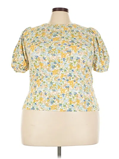 Pre-owned Lc Lauren Conrad Short Sleeve T-shirt In Yellow