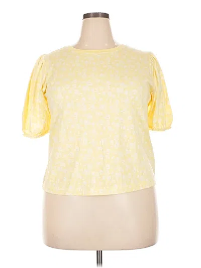 Pre-owned Lc Lauren Conrad Short Sleeve T-shirt In Yellow